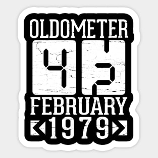 Oldometer 42 Years Born In February 1979 Happy Birthday To Me You Papa Daddy Mom Uncle Brother Son Sticker